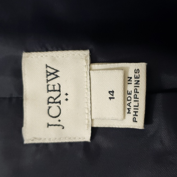 New Womens Navy Blue One Button  Front Closure J Crew 100% Cotton Blazer - Picture 3 of 7